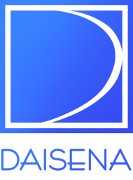 Blue Daisena Square With Text